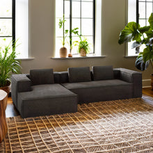 טען את התמונה לגלריה , ספת שזלונג גדולה באורך 2.7 מטר אפור