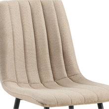 טען את התמונה לגלריה , סט 6 כסאות מעוצבים מבד ורגלי מתכת מבט מקרוב