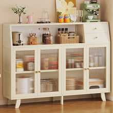 טען את התמונה לגלריה , יחידת אחסון מעוצבת עשויה במבוק משולב דלתות אקריליק