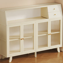 טען את התמונה לגלריה , יחידת אחסון מעוצבת עשויה במבוק משולב דלתות אקריליק