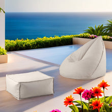 טען את התמונה לגלריה , פוף לגינה ולמרפסת כולל הדום משולב בד דוחה מים ומסנן קרני uv בז'