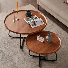 טען את התמונה לגלריה , זוג שולחנות עגולים לסלון, גדולים ומרשימים במיוחד