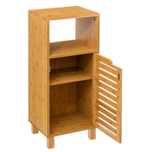 טען את התמונה לגלריה , יחידת אחסון מבמבוק עמיד וחזק מתאימה לחדר הרחצה