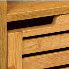 טען את התמונה לגלריה , יחידת אחסון מבמבוק עמיד וחזק מתאימה לחדר הרחצה