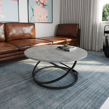 טען את התמונה לגלריה , שולחן סלון מודרני עגול ומעוצב עם רגלי מתכת יחודיות מעוגלות