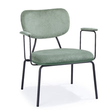 טען את התמונה לגלריה , כורסא מעוצבת טורקיז בשילוב רגליים שחורות