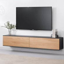 טען את התמונה לגלריה , מזנון מרחף בעיצוב מודרני בעל שני תאי אחסון גדולים