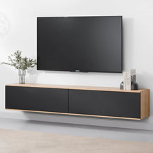 טען את התמונה לגלריה , מזנון מרחף בעיצוב מודרני בעל שני תאי אחסון גדולים