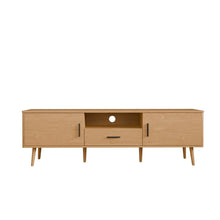 טען את התמונה לגלריה , מזנון טלוויזיה בעיצוב מודרני קלאסי בצבע אלון