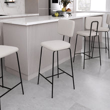 טען את התמונה לגלריה , כיסא בר מודרני בצבע לבן