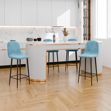 טען את התמונה לגלריה , רביעיית כסאות בר מעוצבים מקטיפה מודרניים ואיכותיים - במגוון צבעים לבחירה