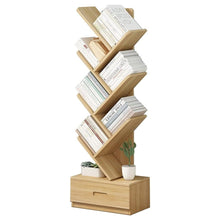 טען את התמונה לגלריה , מעמד ספרים 6 מדפים המשלב מגירת אחסון