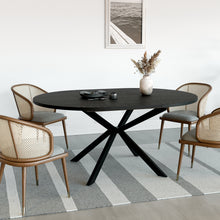 טען את התמונה לגלריה , שולחן פינת אוכל עגול נפתח שחור