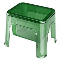 טען את התמונה לגלריה , שרפרף אקרילי שקוף הכולל תא אחסון מיוחד ירוק