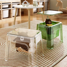 טען את התמונה לגלריה , שרפרף אקרילי שקוף הכולל תא אחסון מיוחד