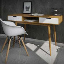 טען את התמונה לגלריה , שולחן מחשב בעל שתי מגירות נשלפות ותא אחסון במראה מודרני