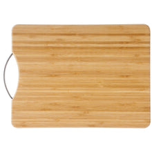 טען את התמונה לגלריה , קרש חיתוך עשוי במבוק המשלב ידית נירוסטה ופסי ניקוז לנוזלים