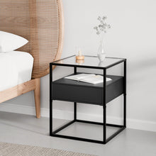 טען את התמונה לגלריה , שידת צד יוקרתית בצבע שחור