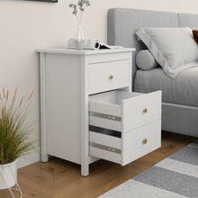 טען את התמונה לגלריה , שידת שלוש מגירות יוקרתית לבן מגירות פתוחות