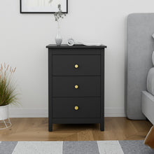 טען את התמונה לגלריה , שידת שלוש מגירות יוקרתית שחור