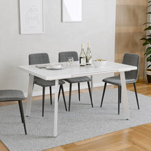 טען את התמונה לגלריה , שולחן פינת אוכל נפתח בצבע לבן במצב סגור