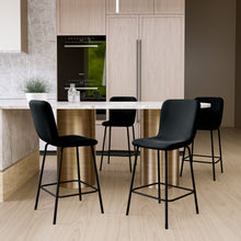 טען את התמונה לגלריה , רביעית כיסאות בר מודרנים ואלגנטים בשחור