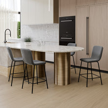 טען את התמונה לגלריה , רביעית כיסאות בר מודרנים ואלגנטים באפור