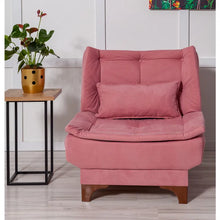 טען את התמונה לגלריה , כורסא מעוצבת נפתחת בקלות ובמהירות ורוד