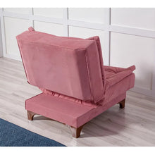 טען את התמונה לגלריה , כורסא מעוצבת נפתחת בקלות ובמהירות מבט מאחור בצבע ורוד