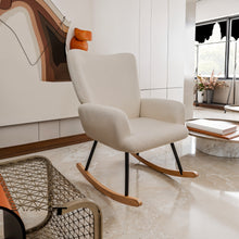 טען את התמונה לגלריה , כורסת נדנדה מפנקת במיוחד לבן שמנת