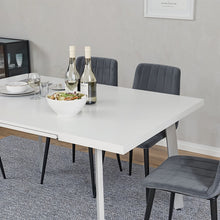 טען את התמונה לגלריה , שולחן פינת אוכל נפתח בצבע לבן מבט מקרוב