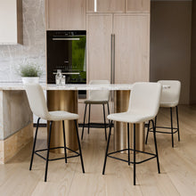 טען את התמונה לגלריה , רביעית כיסאות בר מודרנים ואלגנטים בלבן