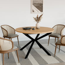 טען את התמונה לגלריה , שולחן פינת אוכל עגול נפתח אלון במצב סגור