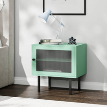 טען את התמונה לגלריה , שידת צד בצבע טורקיז