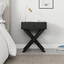 טען את התמונה לגלריה , שידת לילה מודרנית שחורה