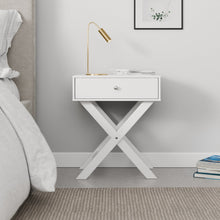 טען את התמונה לגלריה , שידת לילה מודרנית לבנה