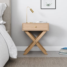 טען את התמונה לגלריה , שידת לילה מודרנית עץ