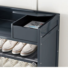 טען את התמונה לגלריה , ארון נעליים ייחודי ואיכותי מבמבוק עם 9 מדפים לכ-32 זוגות נעליים
