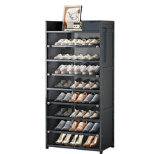 טען את התמונה לגלריה , ארון נעליים ייחודי ואיכותי מבמבוק עם 9 מדפים לכ-32 זוגות נעליים