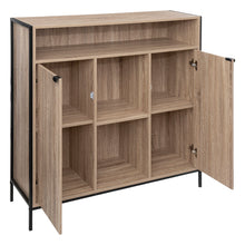 טען את התמונה לגלריה , יחידת אחסון מעוצבת רב שימושית משלבת מידוף ודלתות סגירה