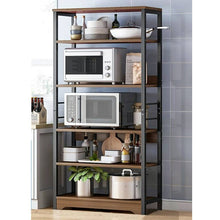 טען את התמונה לגלריה , יחידת מדפים למטבח 6 קומות המשלבת 6 מדפי אחסון חזקים ב-2 צבעים לבחירה