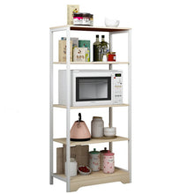 טען את התמונה לגלריה , יחידת מדפים למטבח 5 קומות המשלבת 3 מדפי אחסון חזקים ב-2 צבעים לבחירה