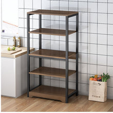 טען את התמונה לגלריה , יחידת מדפים למטבח 5 קומות המשלבת 3 מדפי אחסון חזקים ב-2 צבעים לבחירה