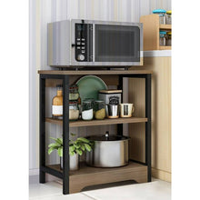 טען את התמונה לגלריה , יחידת מדפים למטבח 3 קומות המשלבת 3 מדפי אחסון חזקים