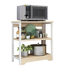 טען את התמונה לגלריה , יחידת מדפים למטבח 3 קומות המשלבת 3 מדפי אחסון חזקים