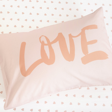 טען את התמונה לגלריה , סט מצעים יחיד 100% כותנה דגם LOVE