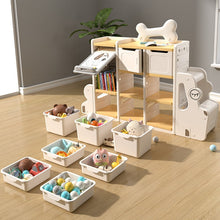 טען את התמונה לגלריה , מערכת אחסון לחדר הילדים בעיצוב רכבת מדליקה כולל לוח מחיק ומדפים