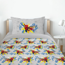 טען את התמונה לגלריה , סט מצעים יחיד 100% כותנה דגם ספיידרמן