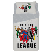 טען את התמונה לגלריה , סט מצעים יחיד ליגת הצדק 100% כותנה