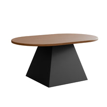 טען את התמונה לגלריה , שולחן סלון אליפטי-סטייל מודרני אגוז